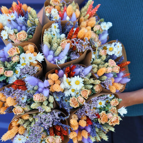 Fleurs séchées - Bouquet Lavande Pêche