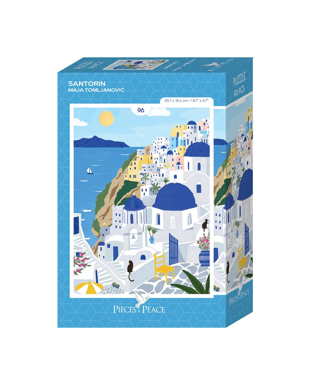 Mini-Puzzle 96 Pièces • Santorin