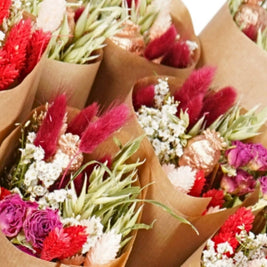 Fleurs séchées - Bouquet Rouge Tendance (01)
