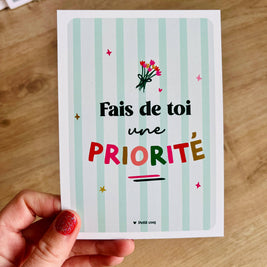 Carte postale Priorité