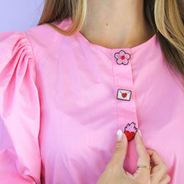 Broche Mini Coeur Enflammé