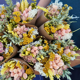 Fleurs séchées - Bouquet Limonade Rose (02)