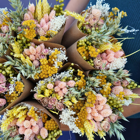 Fleurs séchées - Bouquet Limonade Rose