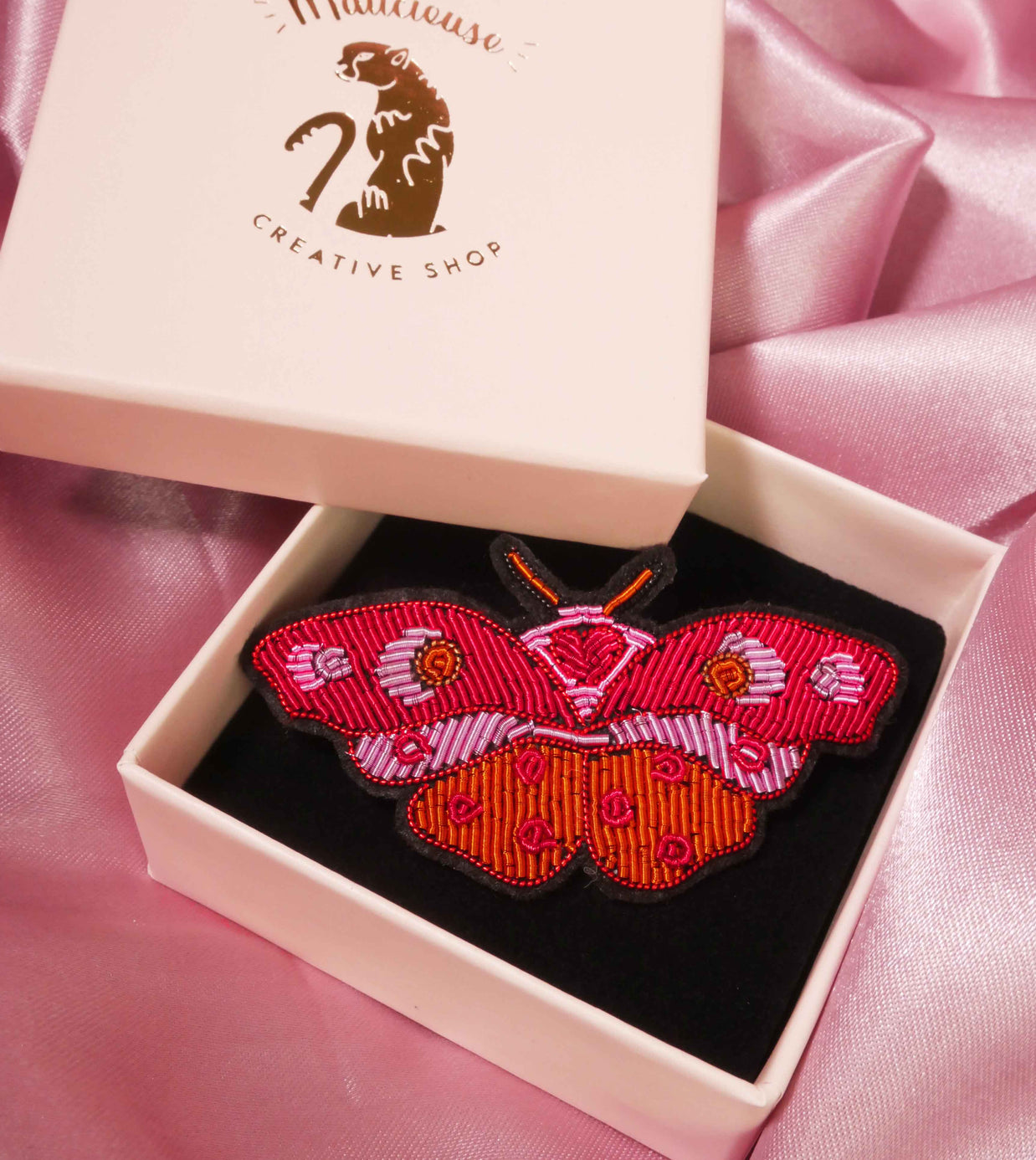 Broche Papillon Amour