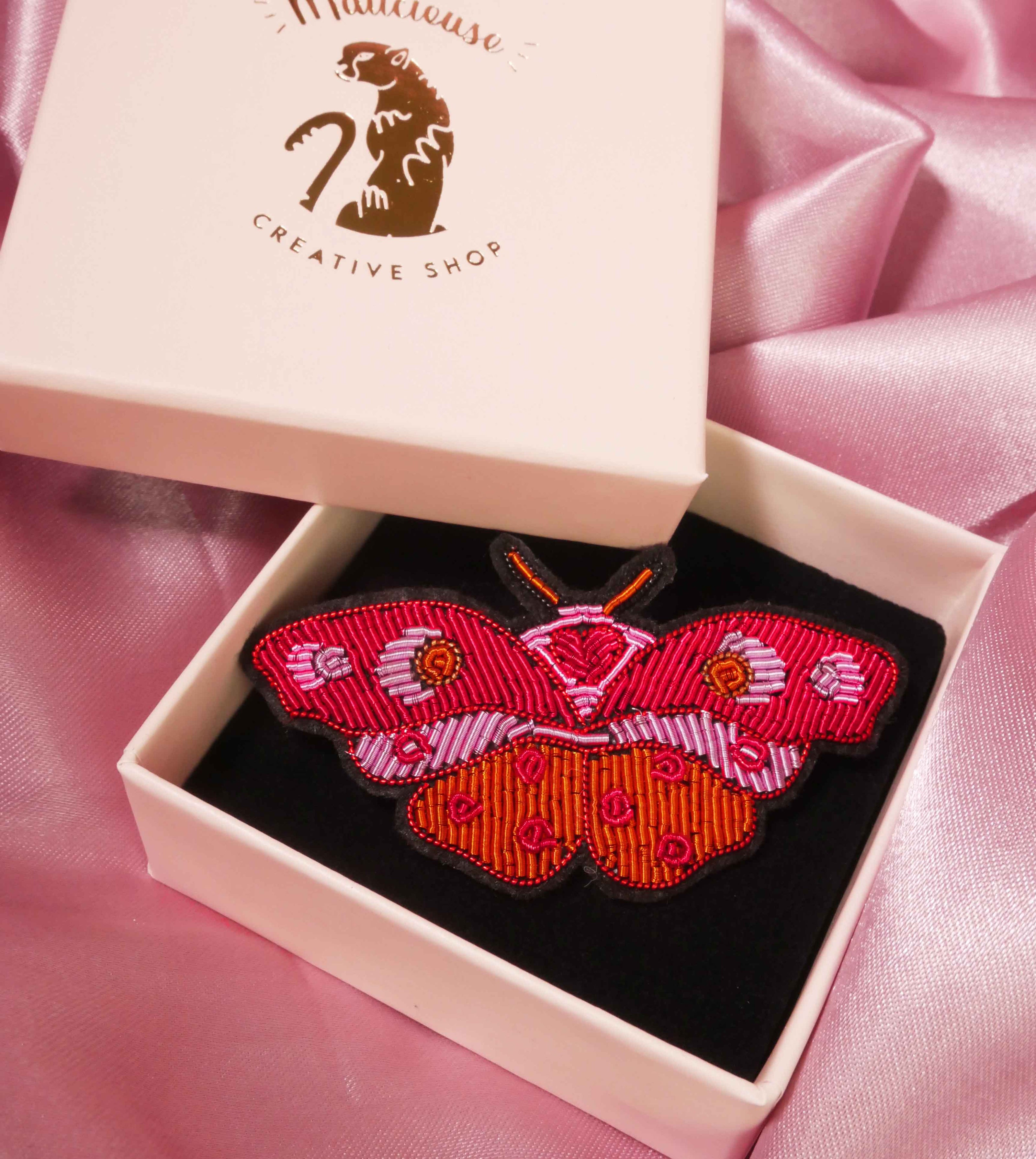 Broche Papillon Amour