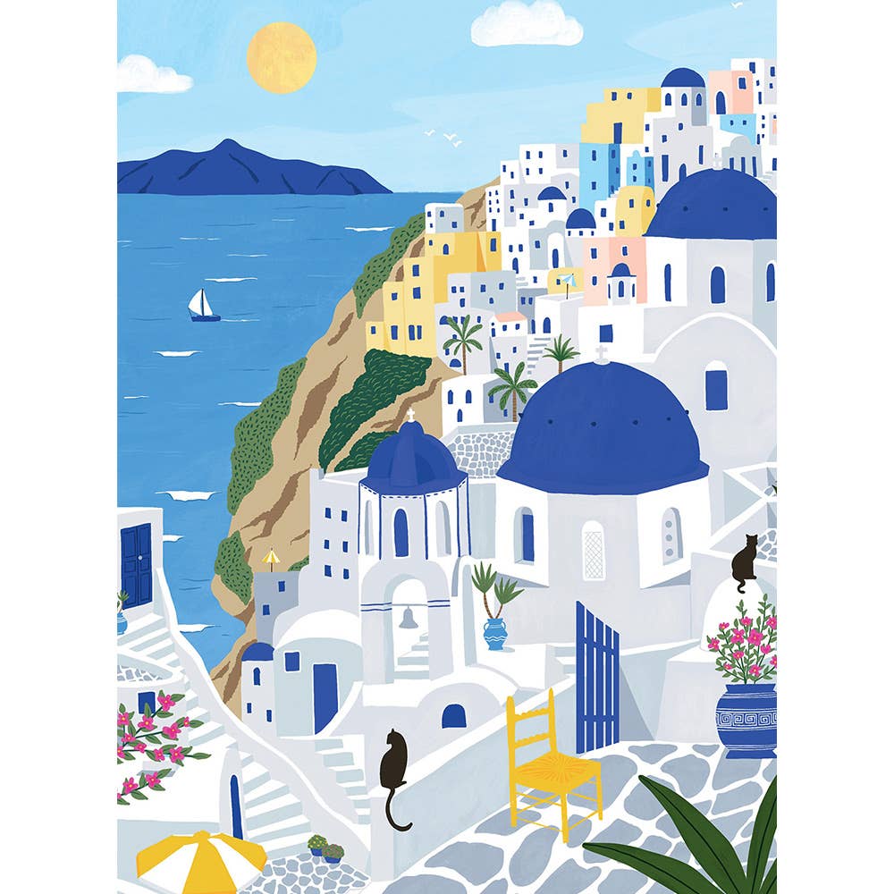 Mini-Puzzle 96 Pièces • Santorin