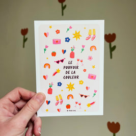 Carte postale Pouvoir de la couleur