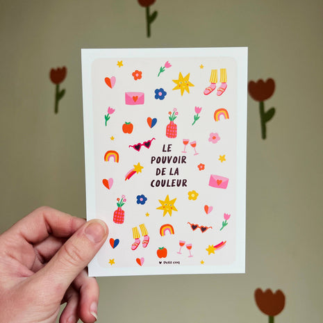 Carte postale Pouvoir de la couleur