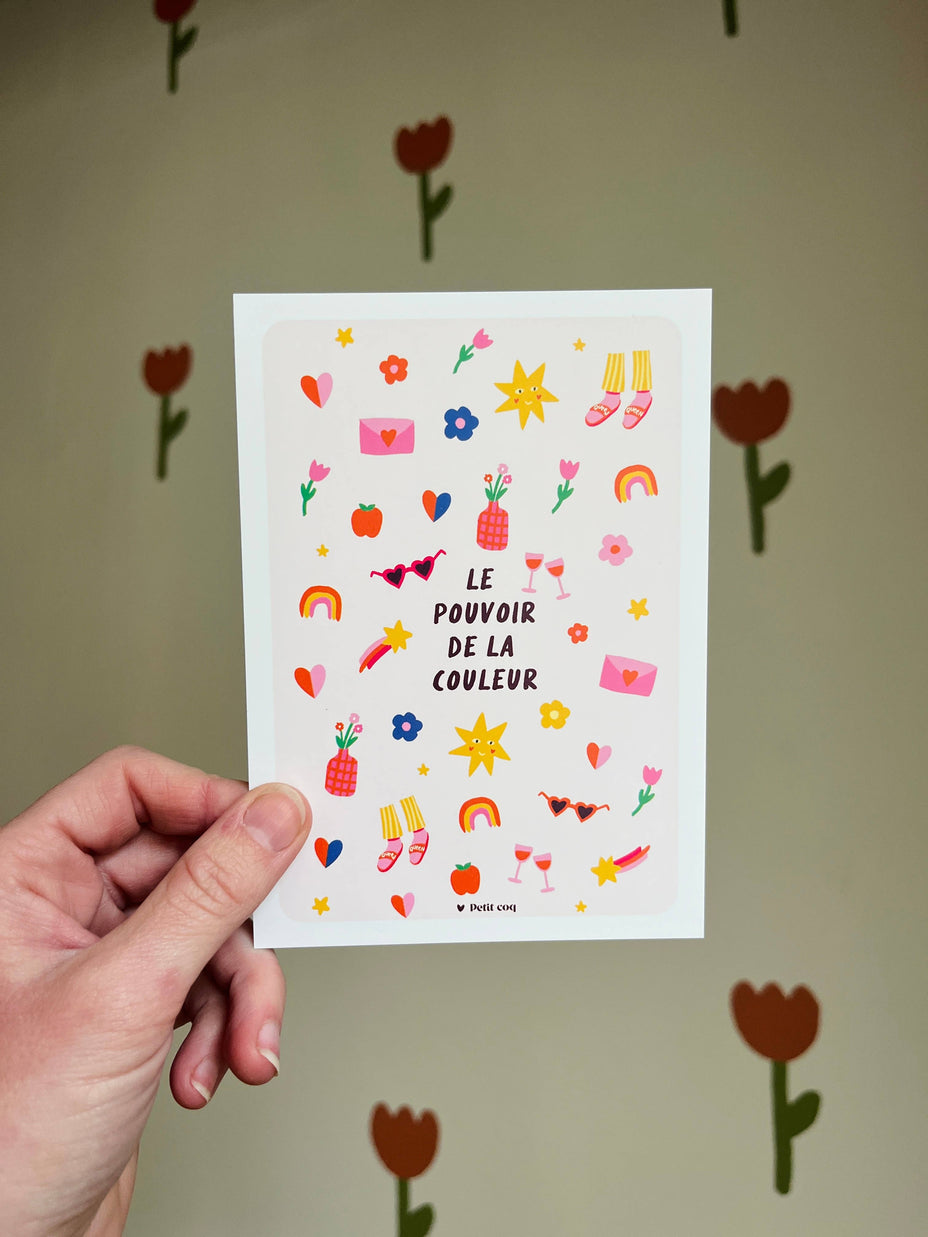 Carte postale Pouvoir de la couleur