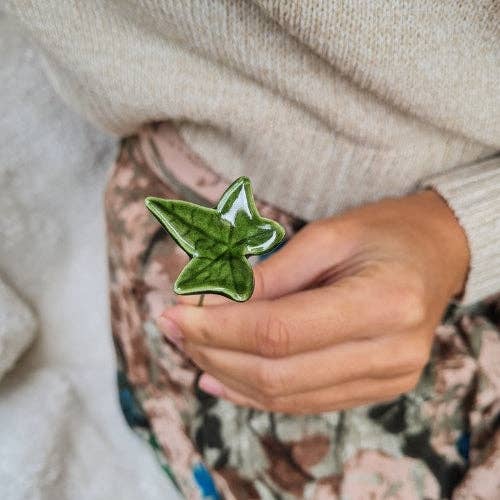 Feuille de lierre en céramique