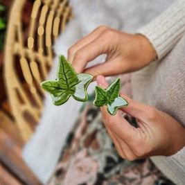 Feuille de lierre en céramique