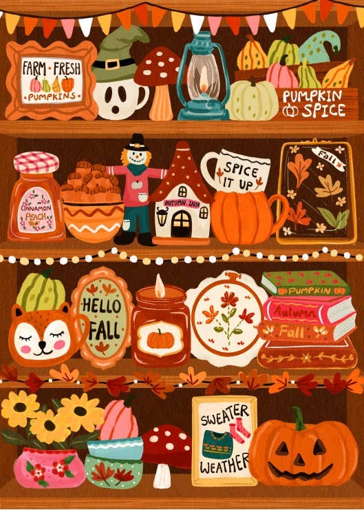 Puzzle 500 Pièces • Étagère d'Automne