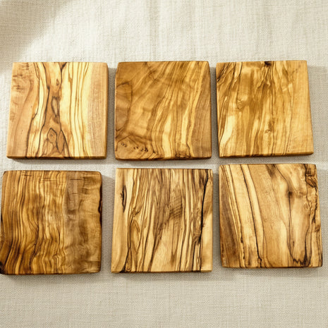 Sous-verres en bois d'olivier