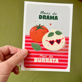 Carte postale Moins de drama