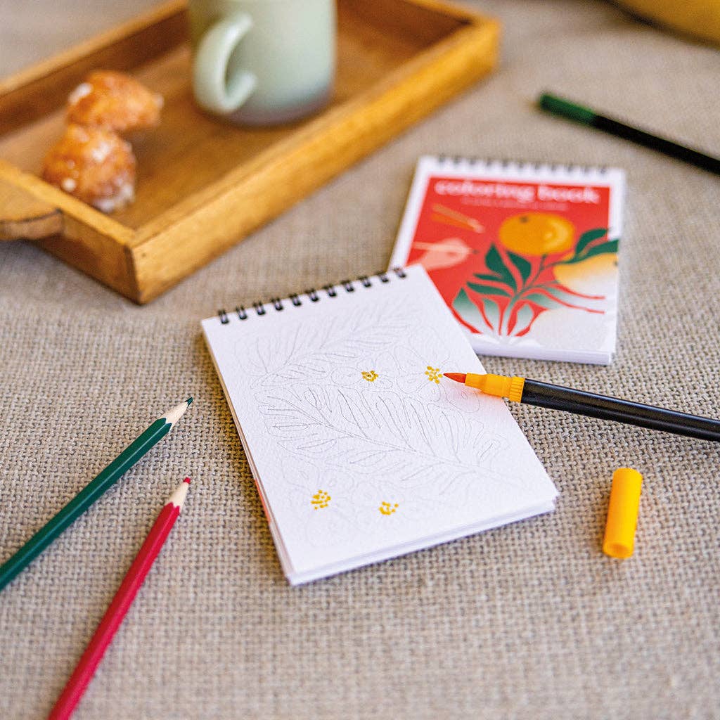 Coloring Book A6 - Tropical