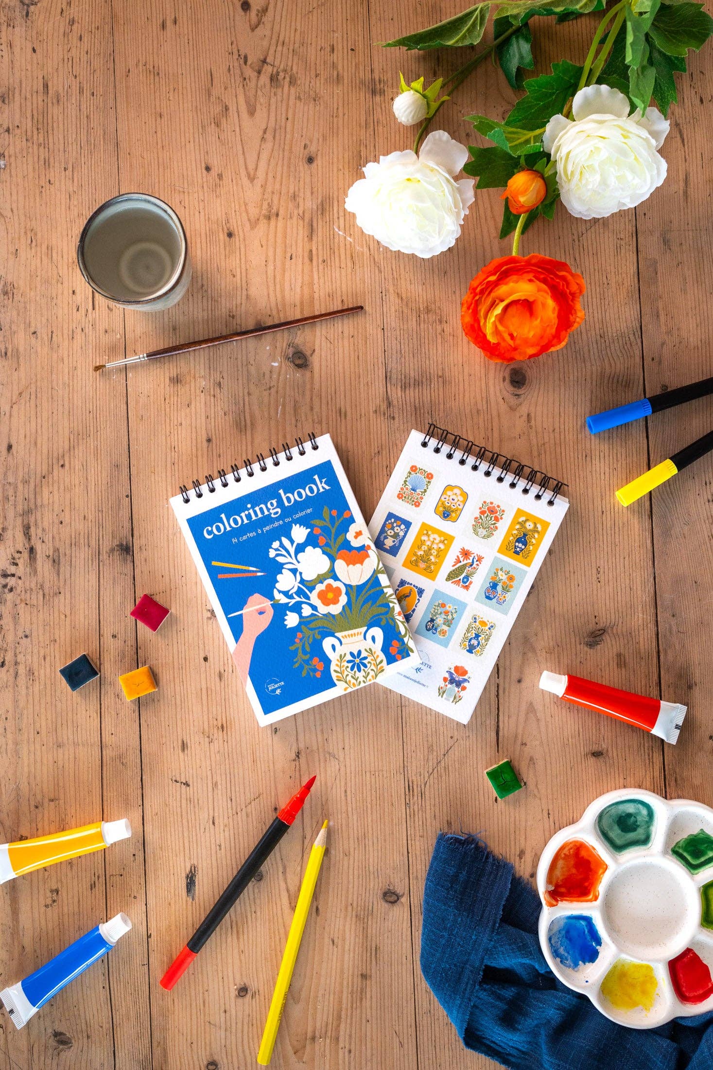 Coloring book A6 - Bloom
