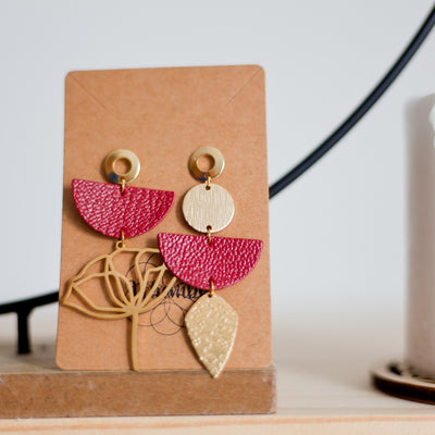 Atelier réaliser ses boucles d'oreilles en cuir upcyclé et acier inoxydable