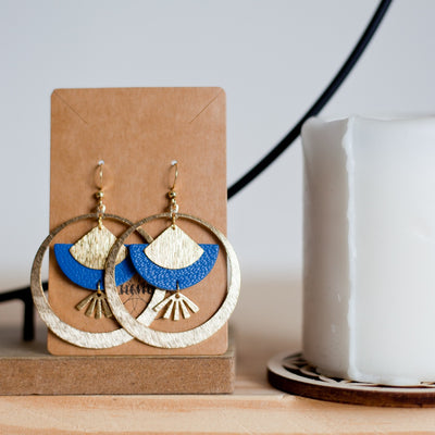 Atelier réaliser ses boucles d'oreilles en cuir upcyclé et acier inoxydable