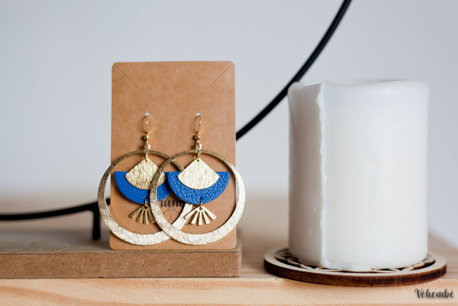 Atelier réaliser ses boucles d'oreilles en cuir upcyclé et acier inoxydable