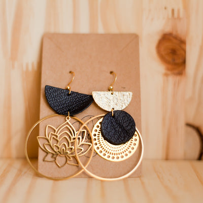Atelier réaliser ses boucles d'oreilles en cuir upcyclé et acier inoxydable