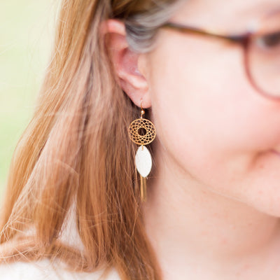 Atelier réaliser ses boucles d'oreilles en cuir upcyclé et acier inoxydable