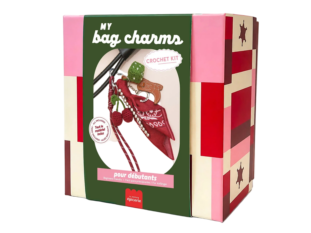 Kit crochet pour débutant - Bag charms - Cherry Cowboy