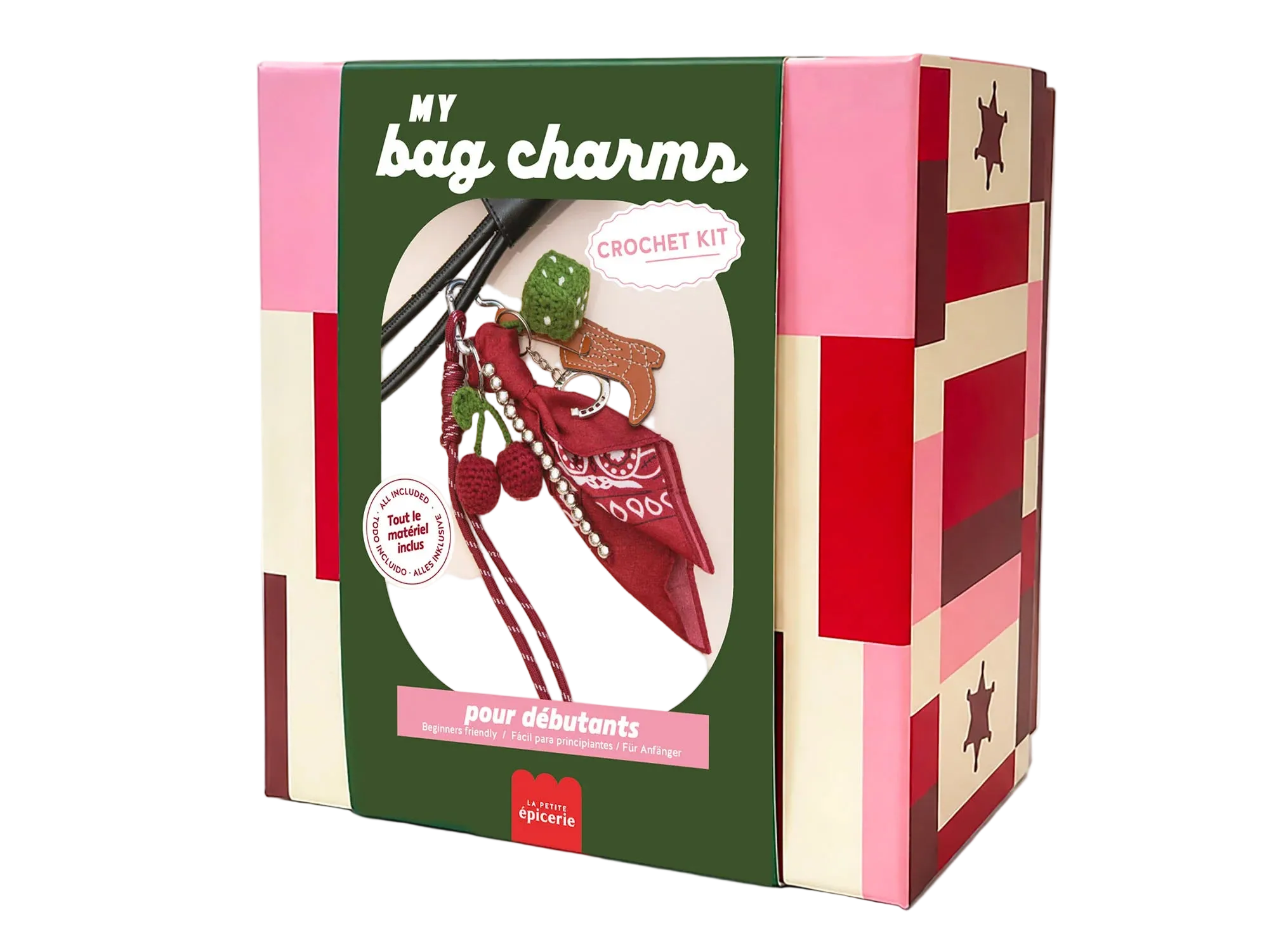 Kit crochet pour débutant - Bag charms - Cherry Cowboy