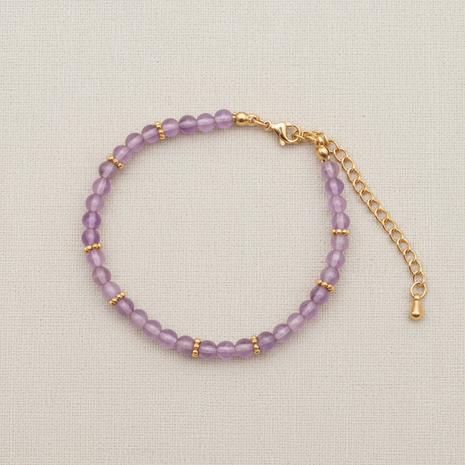 Bracelet doré pierres naturelles - 4mm