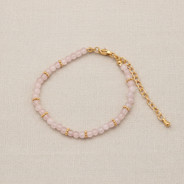 Bracelet doré pierres naturelles - 4mm