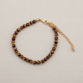 Bracelet doré pierres naturelles - 4mm