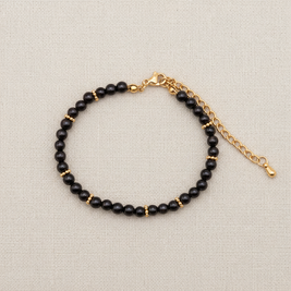 Bracelet doré pierres naturelles - 4mm