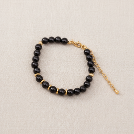 Bracelet doré pierres naturelles - 6mm