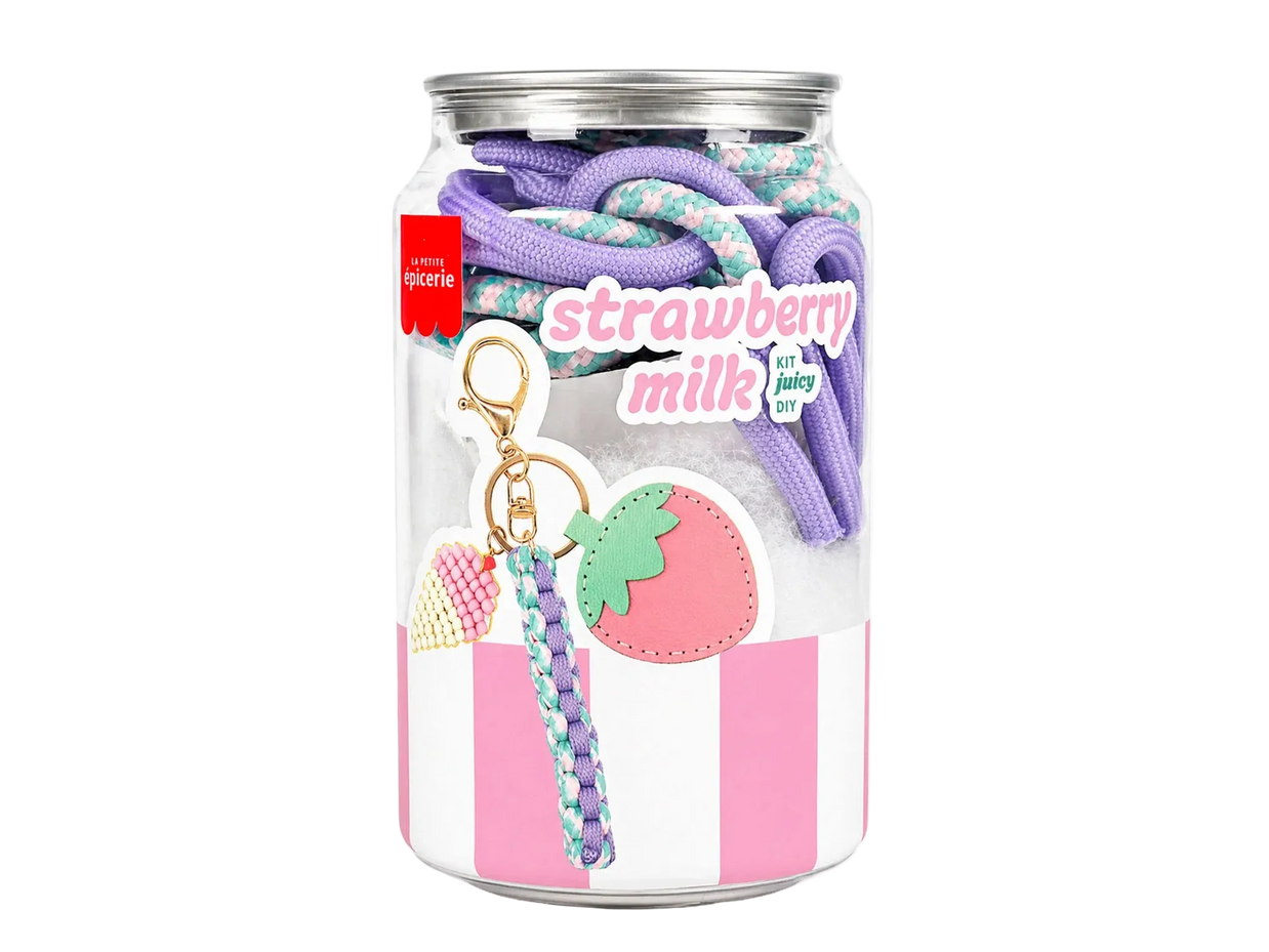 Kit Canette Bag Charm Pshiiit - Strawberry Milk