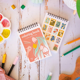 Coloring Book A6 - Floral #1