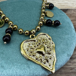 Collier Coeur & Grenat