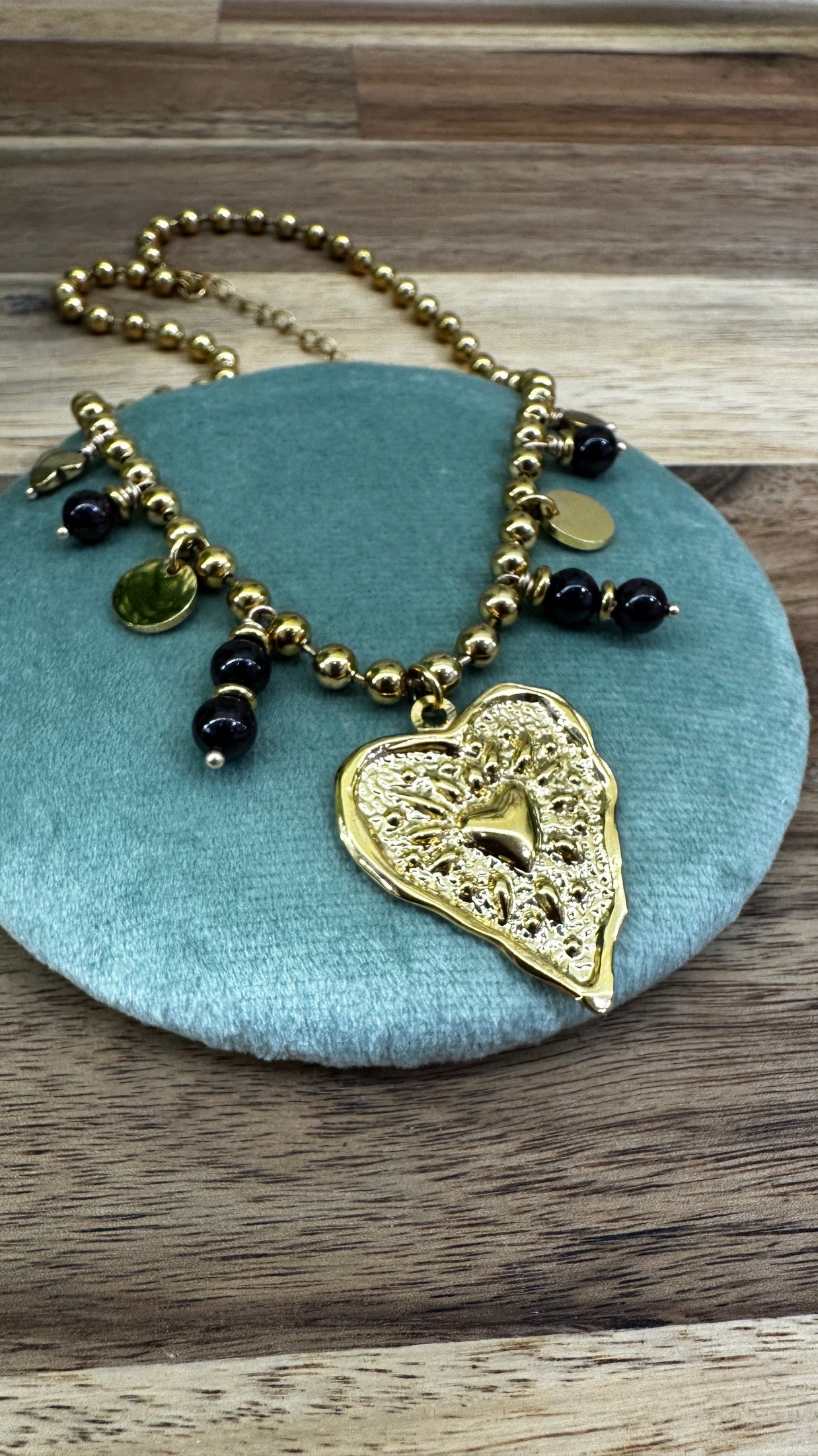 Collier Coeur & Grenat