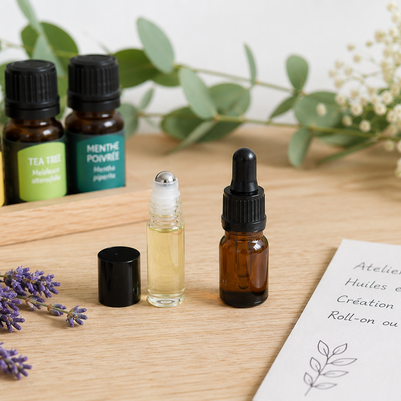 Atelier découverte Huiles essentielles:  Créez votre roll-on et votre sérum bien-être personnalisés