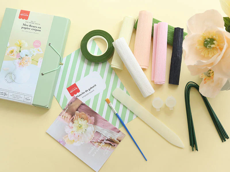 Kit créatif - Mes fleurs en papier crépon