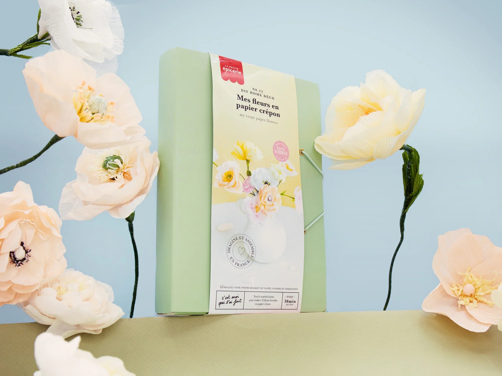 Kit créatif - Mes fleurs en papier crépon