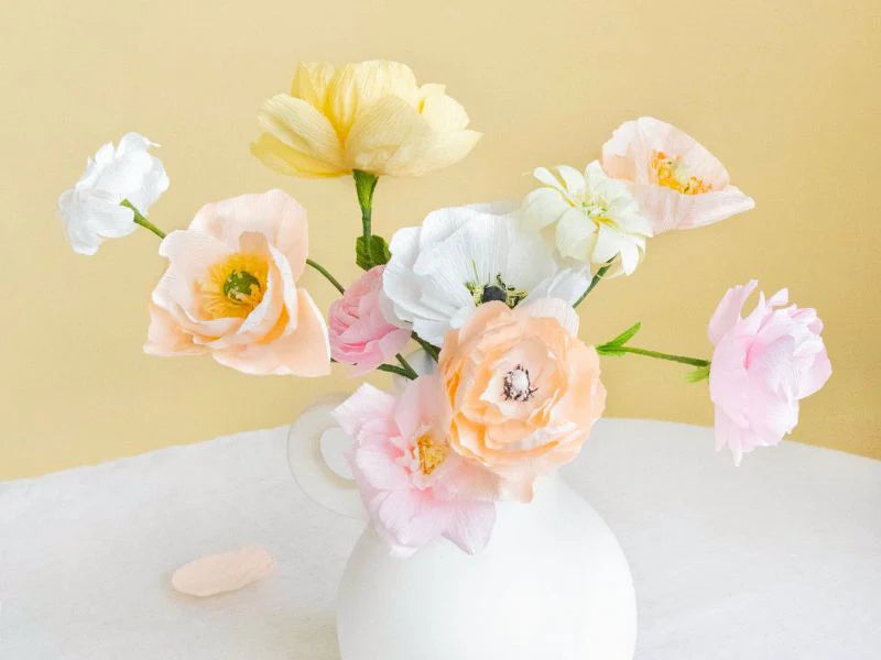 Kit créatif - Mes fleurs en papier crépon