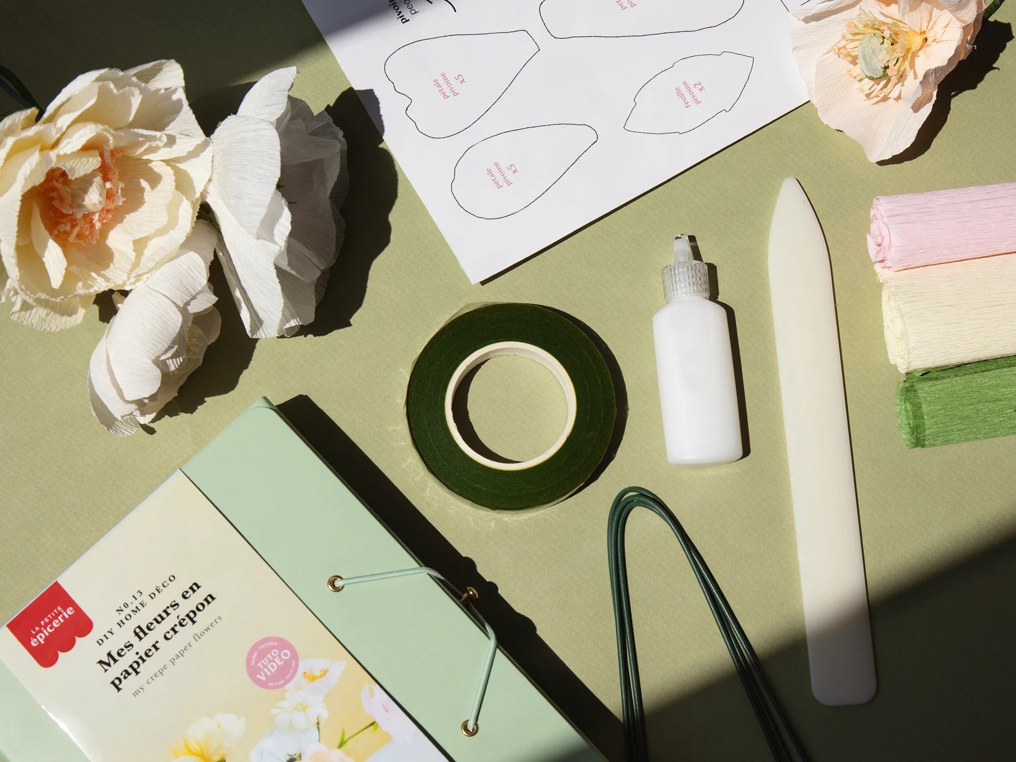 Kit créatif - Mes fleurs en papier crépon