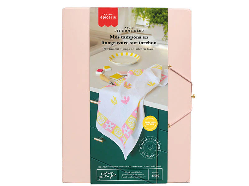 Kit créatif - Mes tampons de linogravure sur torchon