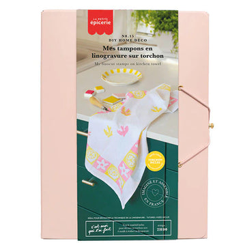 Kit créatif - Mes tampons de linogravure sur torchon