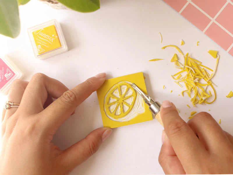 Kit créatif - Mes tampons de linogravure sur torchon