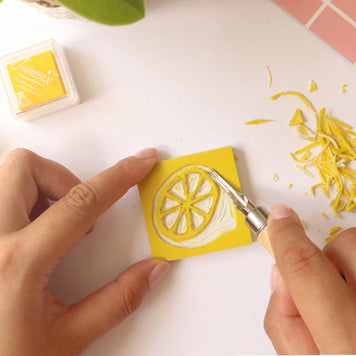 Kit créatif - Mes tampons de linogravure sur torchon