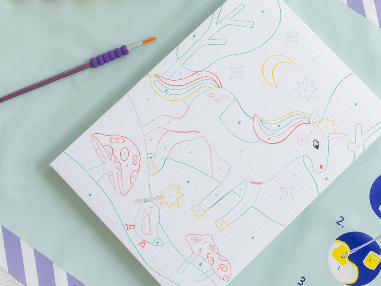 Peinture Numéro enfant - Licorne et Piou