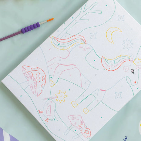 Peinture Numéro enfant - Licorne et Piou