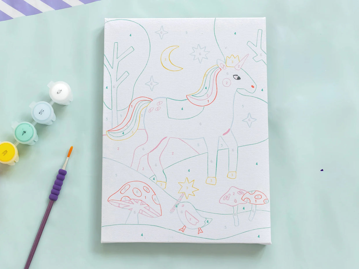 Peinture Numéro enfant - Licorne et Piou