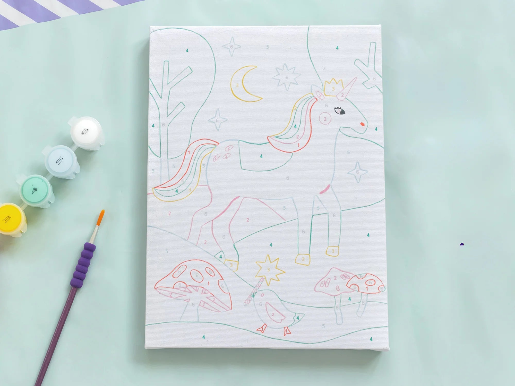 Peinture Numéro enfant - Licorne et Piou