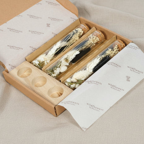 Fioles de fleurs séchées - Coffret cadeau